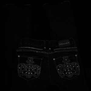 Miss Me Women's Boot Cut Jeans - Black with Embellishments